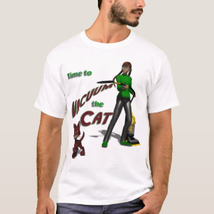 T-shirt Chronométrez pour nettoyer à l'aspirateur le cha