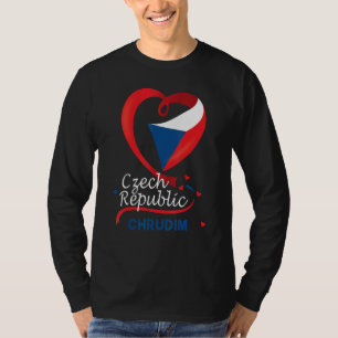 T-shirt Chrudim République Tchèque Drapeau Coeur Lion Coto