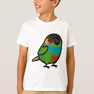 T-shirt Chubby Bleu, Ocre marqué Conure