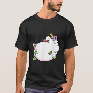 T-shirt Chubby Unicorn Cute Fluffy Gras Magique Animal Gir