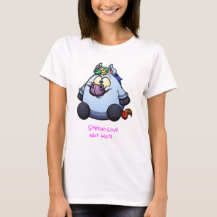 T-shirt Chubby Unicorn Répandre L'Amour Pas La Haine