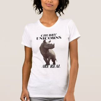T-shirt Chubby Unicorns Sont De Véritables Tee, Drôle Rhin