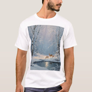 T-shirt Chuchotements dans la neige – Forêt hivernale avec