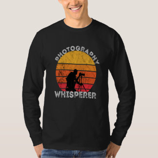 T-shirt Chuchoteur de photographie Sunset Retro Appareil p