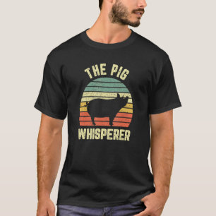 T-shirt Chuchoteur de Porc  Rétro Vintage Agriculteur Porc