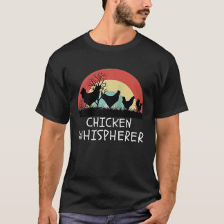 T-shirt Chuchoteur de poulets avec Chic rétro de cour arri