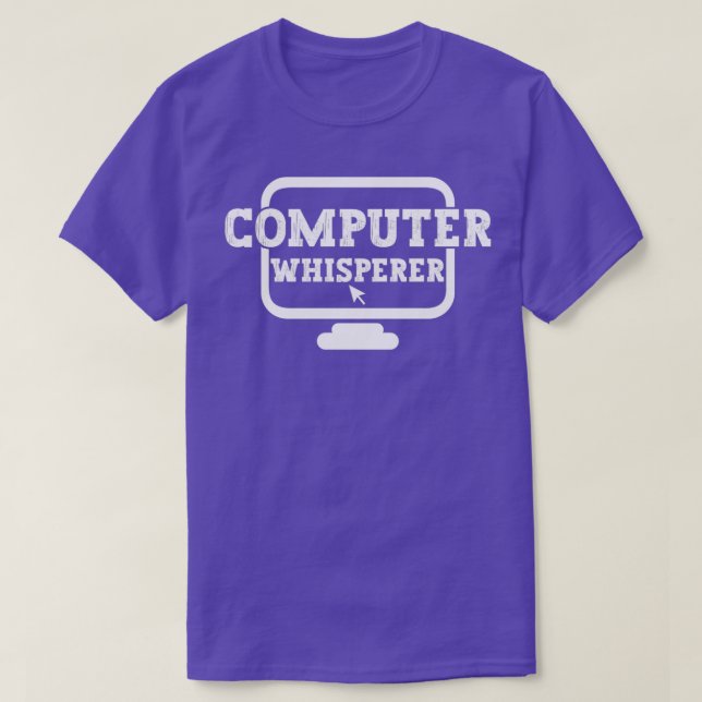 T-shirt chuchoteur informatique support technique nerfs ge (Design devant)