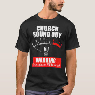 T-shirt Church Sound Guy Muted Audio Tech Ingénieur