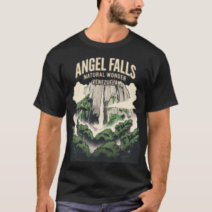 T-shirt Chute d'Ange Venezuela Affiche de Voyage Vintage