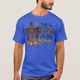 T-shirt Chute pour Jésus Il n'a jamais Feuille foi chrétie