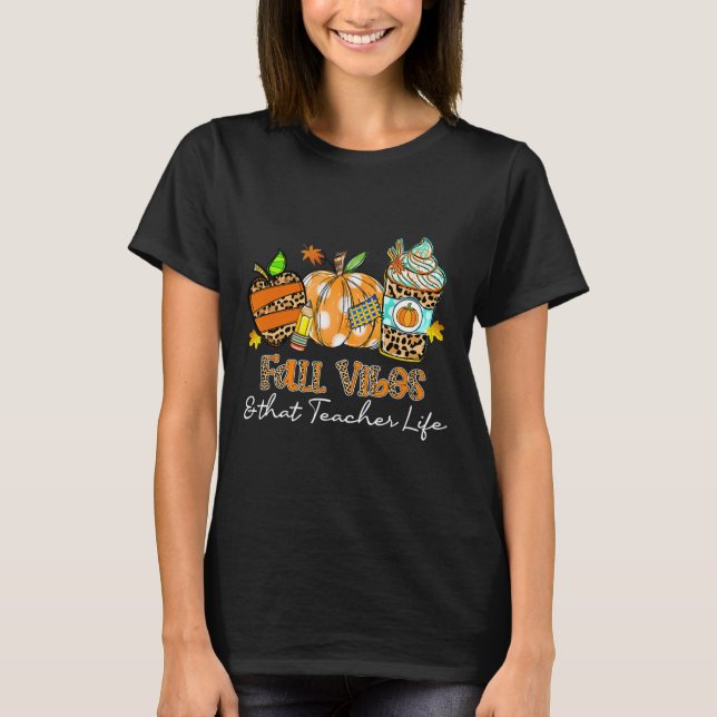 T-shirt Chute Vibes Et Que La Vie Enseignante Pomme Pomme  (Devant)