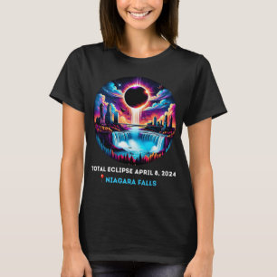 T-shirt Chutes New York Ny Total Éclipse solaire 81 avril