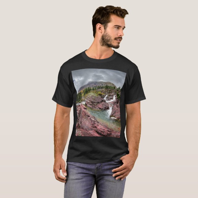 T-shirt Chutes Redrock - Parc national des Glaciers (Devant entier)