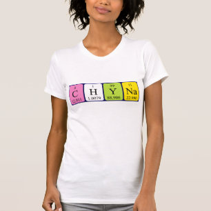 T-shirt Chyna nom de table périodique chemise
