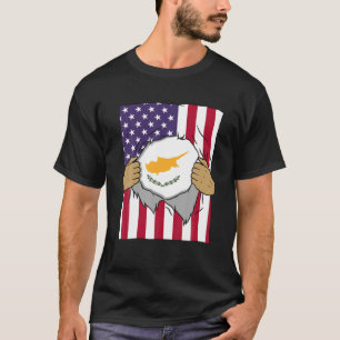 T-shirt Chypre Drapeau sang intérieur de moi Accueil Fiert