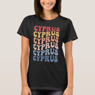 T-shirt Chypre Groovy Rétro Chypriote