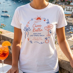 T-shirt Ciao Bella Fête de Fille sur la Côte Amalfitaine