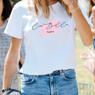 T-shirt Ciao Bella Italien Brush Stroke Nom