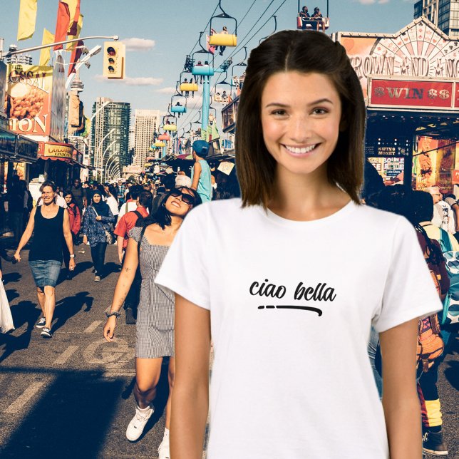 T-shirt Ciao Bella Script italien élégant (Créateur téléchargé)