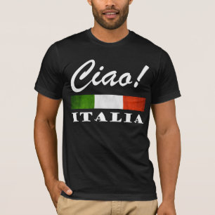 T-shirt Ciao ! Drapeau Italia Tricolore Vert Blanc Rouge I