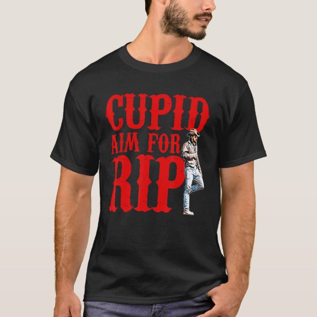 T-shirt Cible Cupide Pour Rip, Funny Valentineu2019s Day,  (Devant)