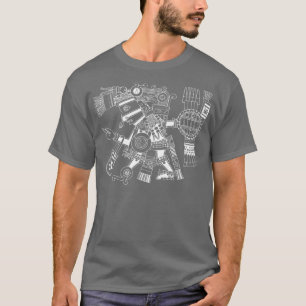 T-shirt Cible de la divinité Maya Guerrier Tezcatlipoca Az