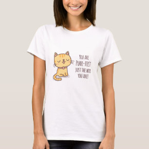 T-shirt Cible Mignonne Juste Comme Vous Êtes Chat