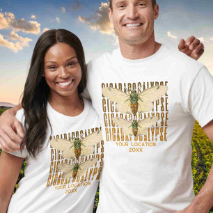 T-shirt Cicada Cicadapocalypse 2024 Lieu personnalisé