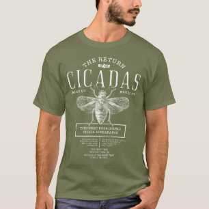 T-shirt Cicada Été 2024 Biologie de l'apparence à deux cou