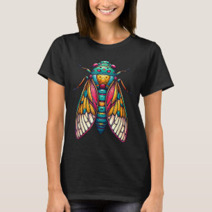 T-shirt Cicada Insect Bug coloré Cicada Hommes Femmes
