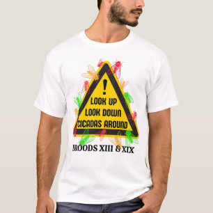 T-shirt CICADAS AUTOUR DE 2024 Symbole de danger amusant