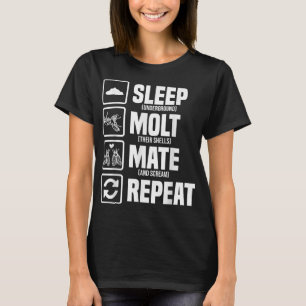 T-shirt Cicadas Cycle de vie Dormir Moult Mate Répéter Ent
