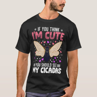 T-shirt Cicadas Heart Valentine's Day Animal For Womens Ki