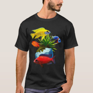 T-shirt Cichlidés africains Plecostomus Fish Aquarium d'ea
