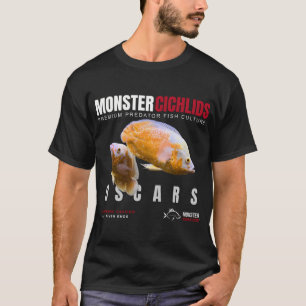 T-shirt Cichlidés monstres Poisson Oscar Prédateur Aquariu