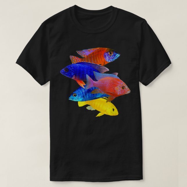 T-shirt Cichlids Africains Peacock Cichlid Breeders Gardie (Design devant)