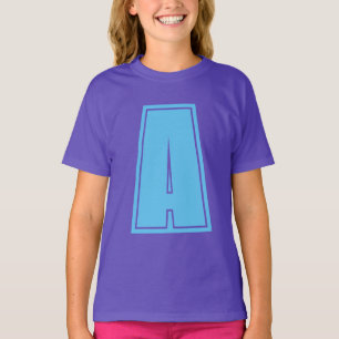 T-shirt Ciel bleu violet Premier Monogramme Calligraphie C