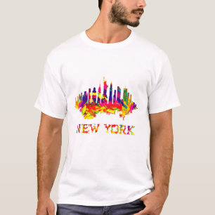 T-shirt Ciel de New York City brillant coloré
