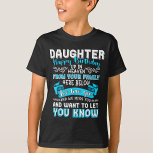 T-shirt Ciel mémorial famille joyeux anniversaire fille ck