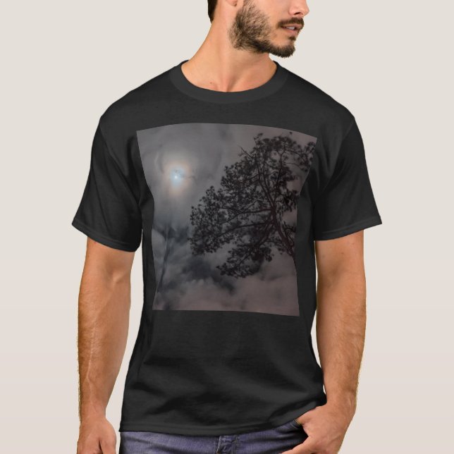 T-shirt Ciel Nocturne Avec Lune (Devant)