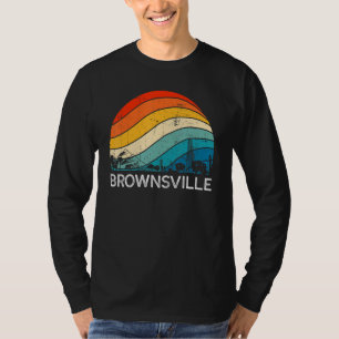 T-shirt Ciel urbain vintage de la skyline de Brownsville a