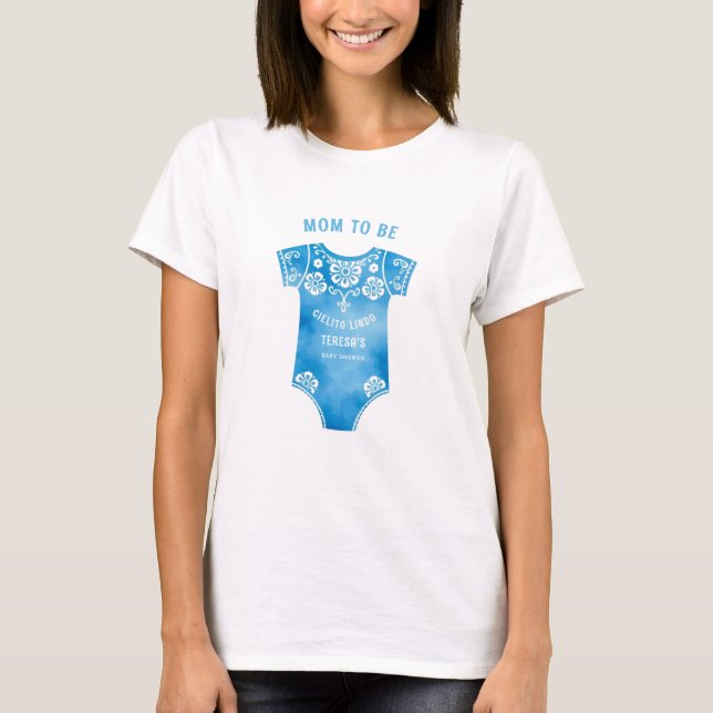 T-shirt Cielito Lindo bodysuit garçon baby shower Maman To (Devant)
