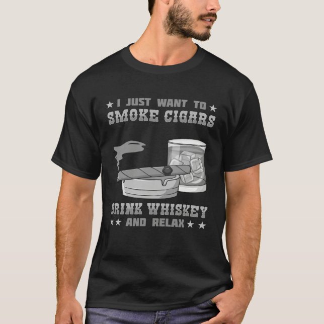 T-shirt Cigar Smoker Smoking Quotes   1 (Devant)