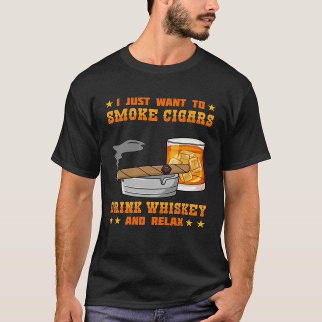 T-shirt Cigar Smoker Smoking Quotes   3 (Devant)