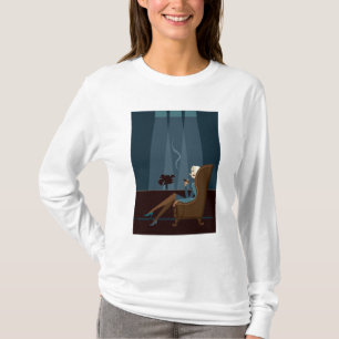 T-shirt Cigare de tabagisme de femme d'affaires