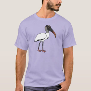 T-shirt Cigogne en bois de Birdorable