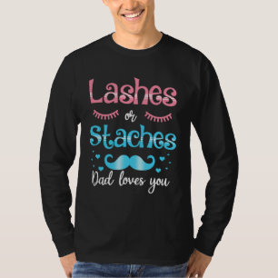 T-shirt Cils ou staches Papa t'aime révélation de genre