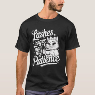 T-shirt Cils plus longs que ma patience drôle humour sarca