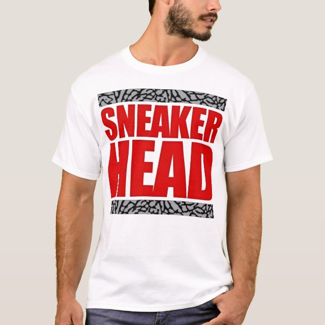 T-shirt Ciment de rouge du feu de Sneakerhead (Devant)