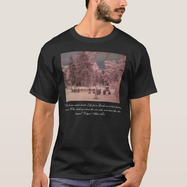 T-shirt Cimetière d'Edgar Allan Poe (Devant)